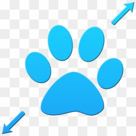 Blue And Yellow Paw Print, HD Png Download - easy icon png