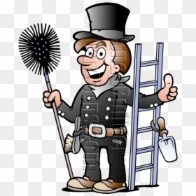 Chimney With Cleaning Tools - Chimney Sweep Clipart, HD Png Download - sweeper png
