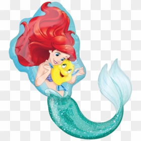 Ariel The Little Mermaid And Flounder, HD Png Download - sirenita ariel png