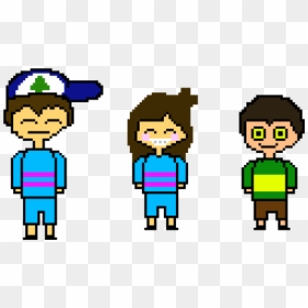 Dipper, Mabel, And Bipper As Undertale Sprites - Gravity Falls Dipper Pixel Art, HD Png Download - dipper png
