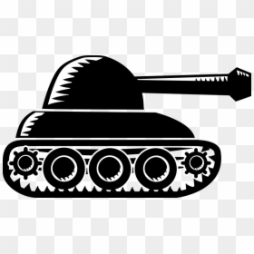 Tank Clipart Black And White, HD Png Download - artillery png