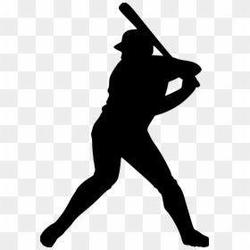 Baseball-batter File Size - Baseball Player Silhouette Clipart, HD Png Download - baseball png file