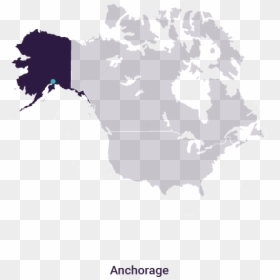 Anchorage - North America Map Grey, HD Png Download - helicopter silhouette png