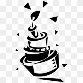 Vector Illustration Of First Birthday Cake Slice With - Cake Illustration Png Hd, Transparent Png - minions aniversario png