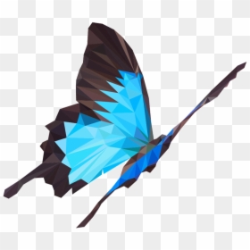 Butterfly 0 Origami Animation Studio - Transparent Butterfly Origami Gif, HD Png Download - low poly png