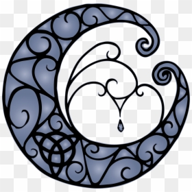 Moon Triquetra, HD Png Download - artistic line png