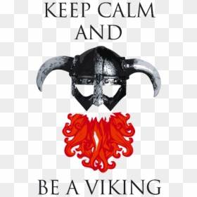 #viking #beard #keepcalm - Skull, HD Png Download - viking beard png