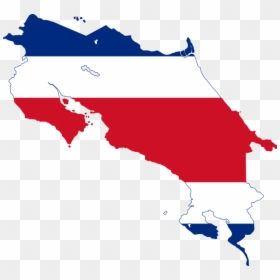 Costa Rica Flag Map, HD Png Download - bandera españa png