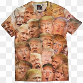 Shirt With Trump Faces, HD Png Download - trump faces png