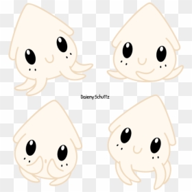 Chibi Squid By Daieny - Chibi Animales, HD Png Download - kawaii anime png