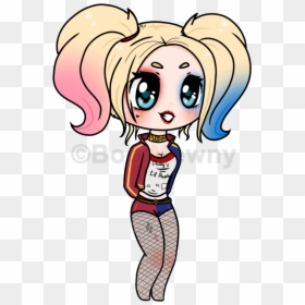 Harley Quinn Clipart At Getdrawings - Como Dibujar Harley Quinn Kawaii, HD Png Download - kawaii anime png