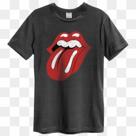 The Rolling Stones Tongue Era Charcoal , Png Download - Cure T Shirt Disintegration, Transparent Png - the rolling stones png