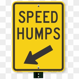 Transparent Slow Down Clipart - Speed Bump Sign, HD Png Download - arrows pointing down png
