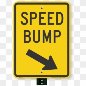 Speed Hump Sign, HD Png Download - arrows pointing down png