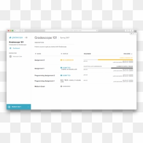 Course Dashboard - Gradescope Assignment Page, HD Png Download - homework icon png