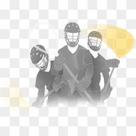 Lacrosse Players Silhouette - College Ice Hockey, HD Png Download - hockey player silhouette png