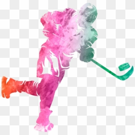 Illustration, HD Png Download - hockey player silhouette png