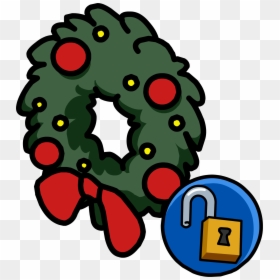 Holiday Wreath Unlockable Icon - Club Penguin Mp3000, HD Png Download - holiday icon png