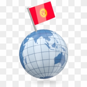 Earth With Flag Pin - Earth Mongolia, HD Png Download - holiday icon png