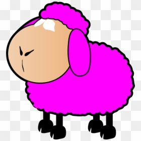 Transparent Mutton Clipart - Yellow Sheep Cartoon, HD Png Download - pink sheep png