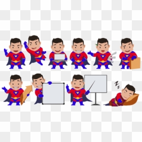 Superhero Male Full - Cartoon Superhero Mascot Creator, HD Png Download - character vector png