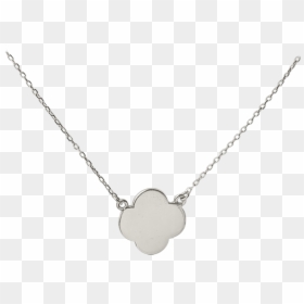 Necklace, HD Png Download - white four leaf clover png