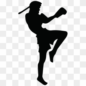 Muay Thai Siluet Png, Transparent Png - boxing silhouette png