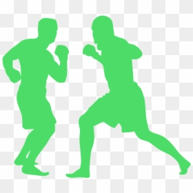 Silhouette Mixed Martial Arts Png, Transparent Png - boxing silhouette png