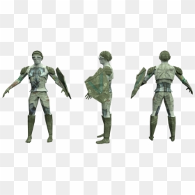 Front Side Back - Soldier Front Side Back, HD Png Download - army guy png