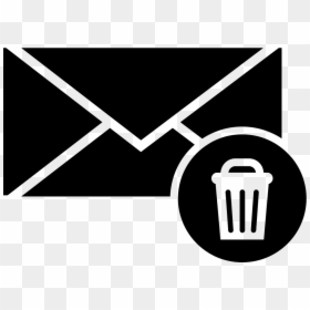 Envelope With A Recycle Bin Symbol - Mail Glyph Png, Transparent Png - white envelope icon png