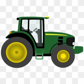 Green Tractor Clipart, HD Png Download - tractor silhouette png