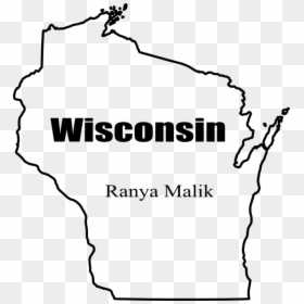 Wisconsin Map Clip Art At Clipart Library - State Of Wisconsin Outline Vector, HD Png Download - wisconsin silhouette png