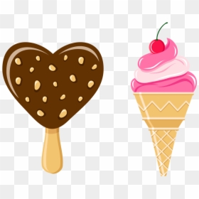 Cone Strawberry Chocolate Banana - Ice Cream Strawberry On Cone, HD Png Download - gucci mane ice cream cone png