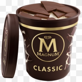 Magnum Classic Pint Transparent Background Hero Propped - Magnum Ice Cream Tub, HD Png Download - gucci mane ice cream cone png