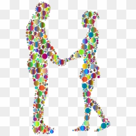 Art,neck,jewellery - Couple Holding Hands Holding Silhouette Transparent, HD Png Download - couple icon png