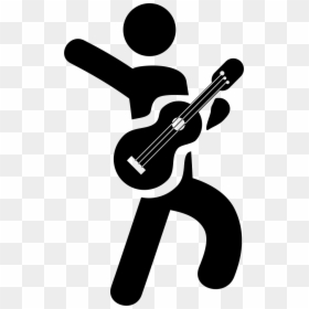 Transparent Playing Guitar Clipart - Guitarist Transparent Icon, HD Png Download - music player icons png