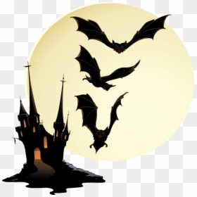 Halloween Haunted House Spooky Clip Art - Bats Halloween Png, Transparent Png - halloween png clipart