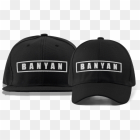 Banyan Cares Box Dad And Flat Brim Hats - Baseball Cap, HD Png Download - hipster hat png