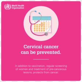 Cervical Cancer Vaccine Done, HD Png Download - world health organization logo png