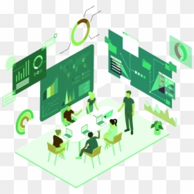 Business Isometric Illustrations, HD Png Download - demographics png