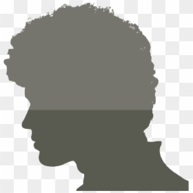 Male Afro Silhouette, HD Png Download - business person icon png