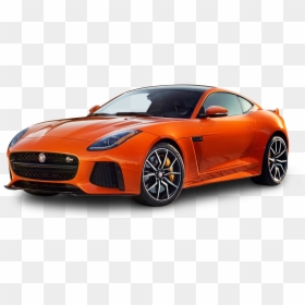 Orange Jaguar F Type Svr Coupe Car Png Image - Orange 2018 Jaguar F Type, Transparent Png - jaguar car png