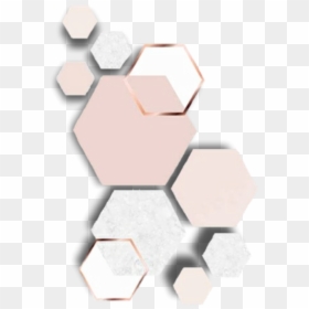 #decoration #hexagon #shape #rosegold #gold #background - Gold Shapes Background Png, Transparent Png - hexagon background png