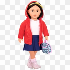 Aiko Wearing Rainy Recess School Outfit With Hood - Doll, HD Png Download - recess png