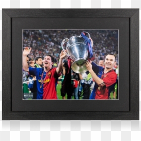 Andres Iniesta Champions League, HD Png Download - uefa champions league trophy png