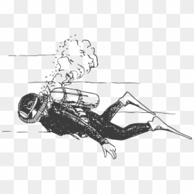 Realistic Scuba Diver Drawing, HD Png Download - goggle png