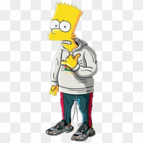 Bart Simpson Gucci Supreme Bartsimpson Simpsons Nike - Bart Simpson Supreme Nike, HD Png Download - gucci gang png