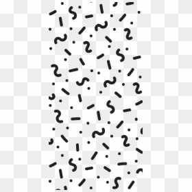Black And White Confetti Pattern, HD Png Download - confetti png