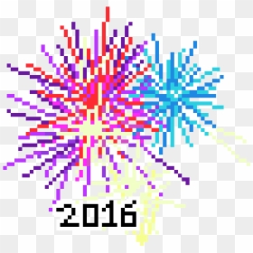 Firework Pixel Art Png, Transparent Png - fireworks png