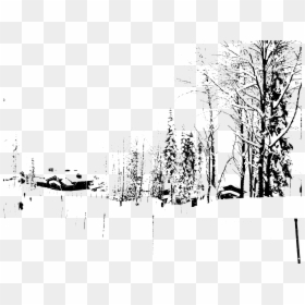 Snow Village Black And White, HD Png Download - snow png